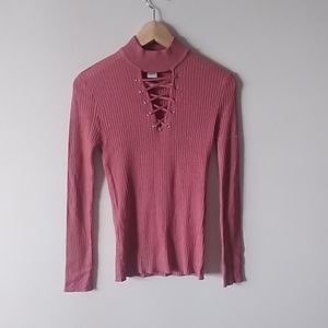 brand new pink Planet Gold medium long sleeve top